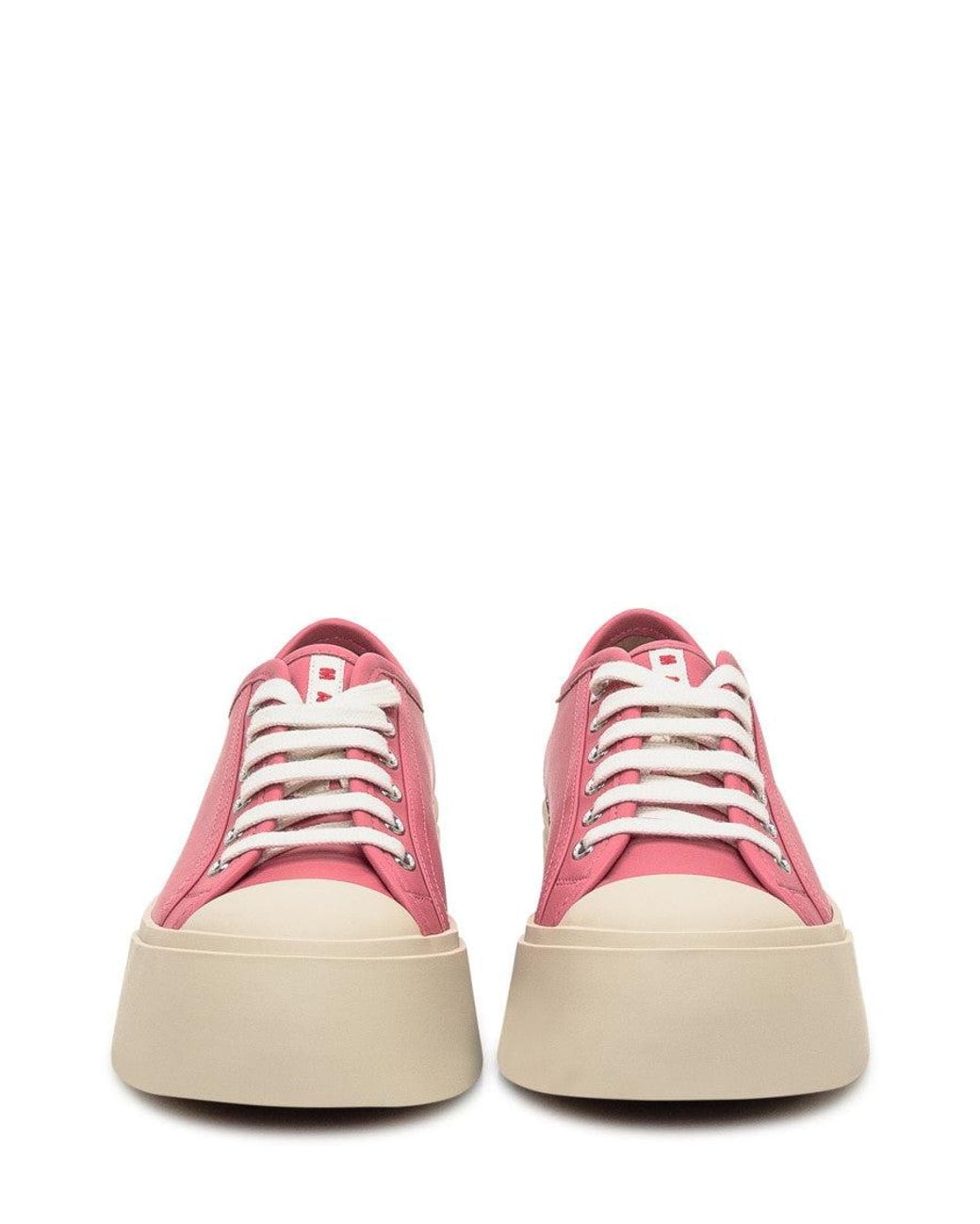 Marni Pink Elegant Leather Sneakers