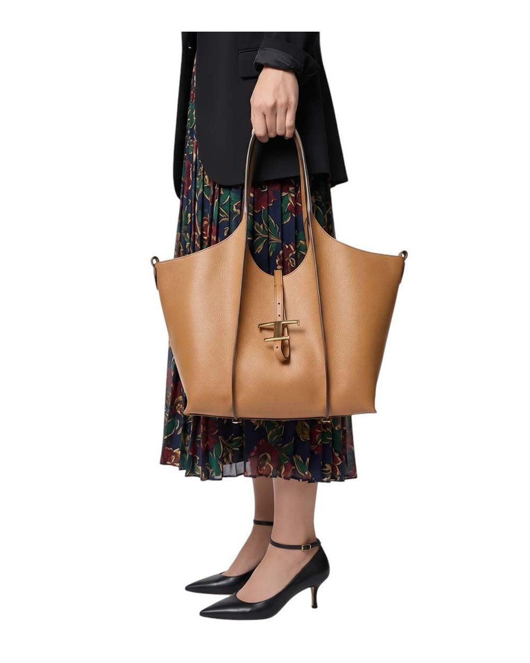 Tod's Brown T Timeless Small Tote