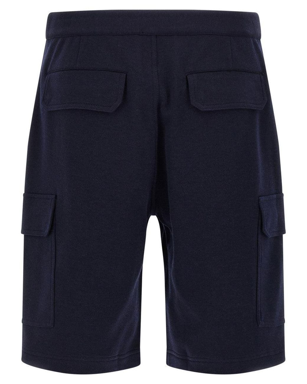 Brunello Cucinelli Blue Cargo Bermuda Shorts for men