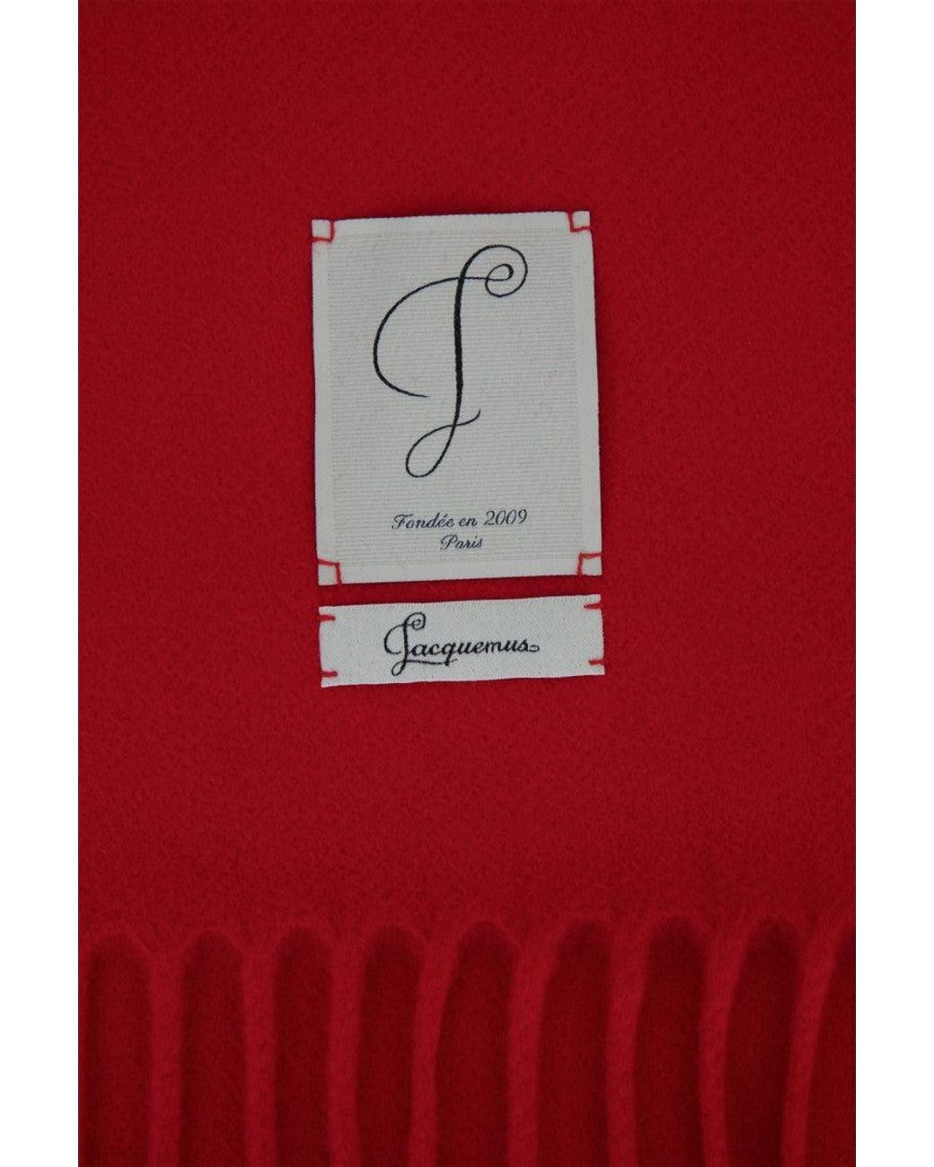 Jacquemus Red Logo Scarf