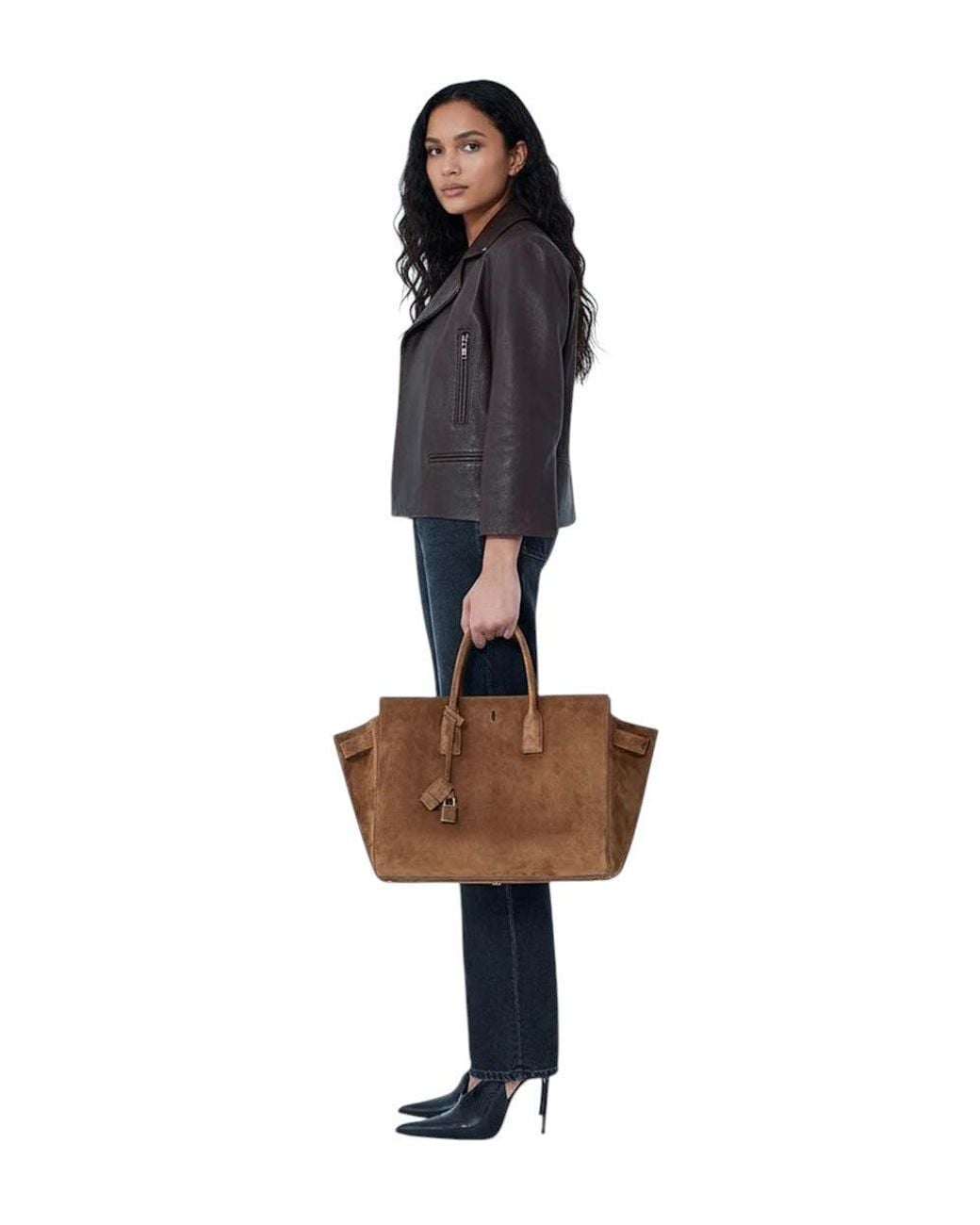 Saint Laurent Brown Sac De Jour Large Tote