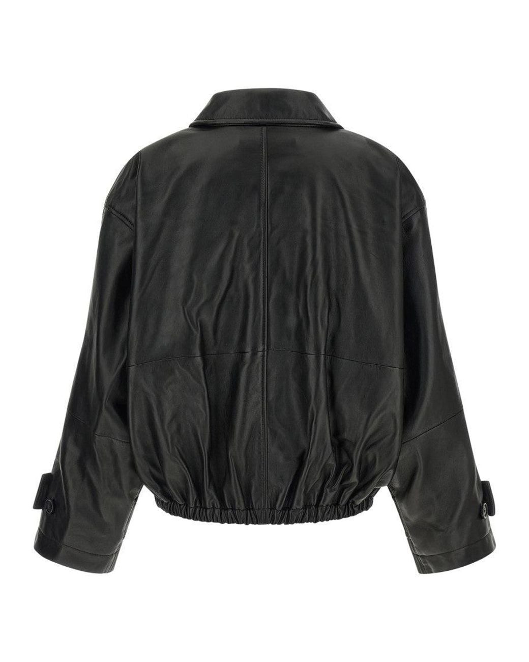 Rohe Black Solid Shirt Collar Jacket