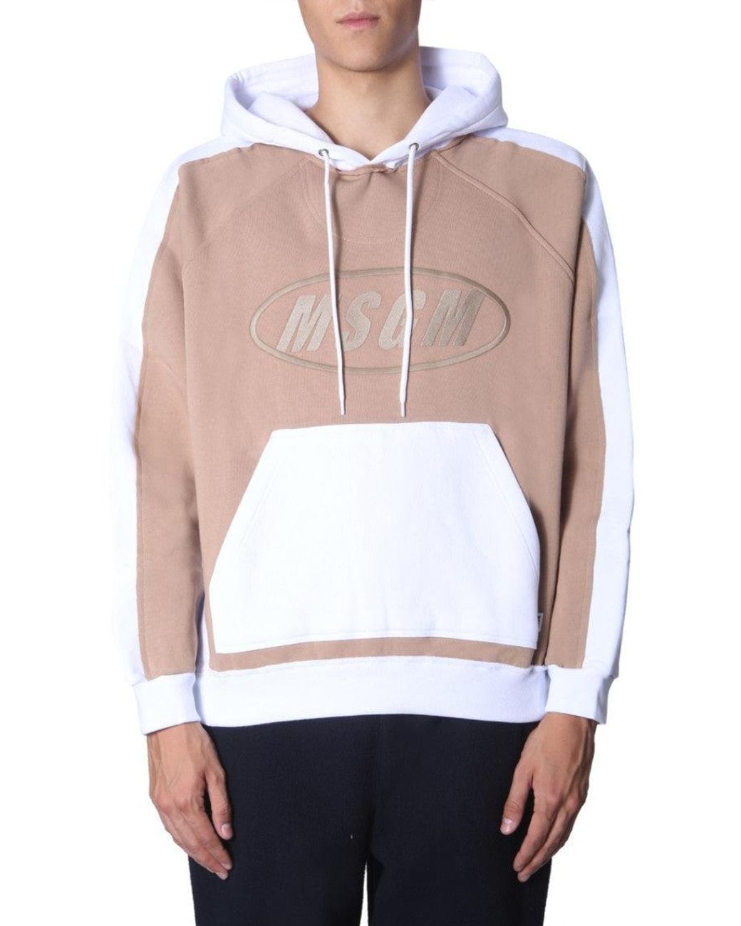 MSGM White Hood Sweatshirts for men