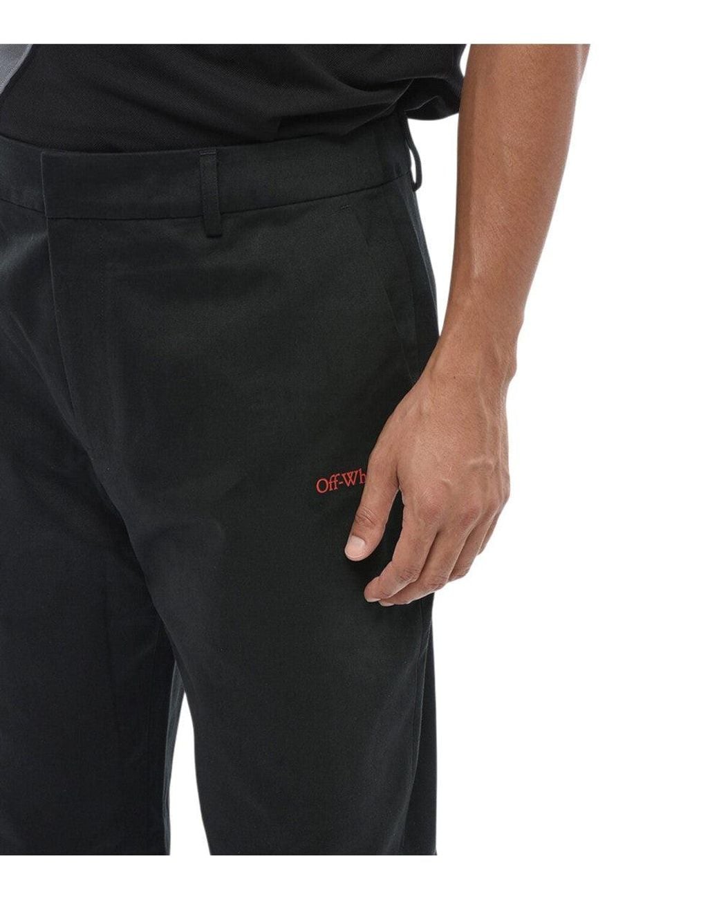 Off-White c/o Virgil Abloh Black Color Block Trousers for men