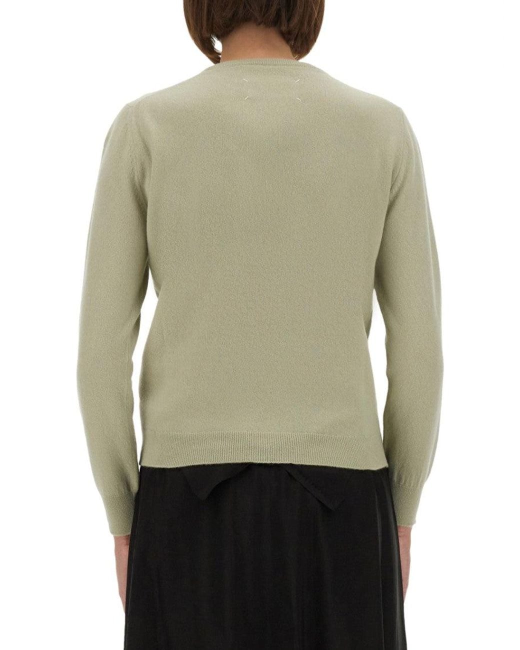 Maison Margiela Green Regular Fit Wool Sweater