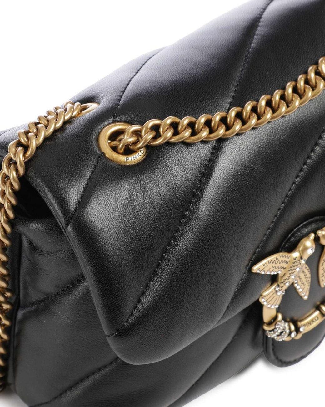 Pinko Black Love Puff Mini Crossbody Bag