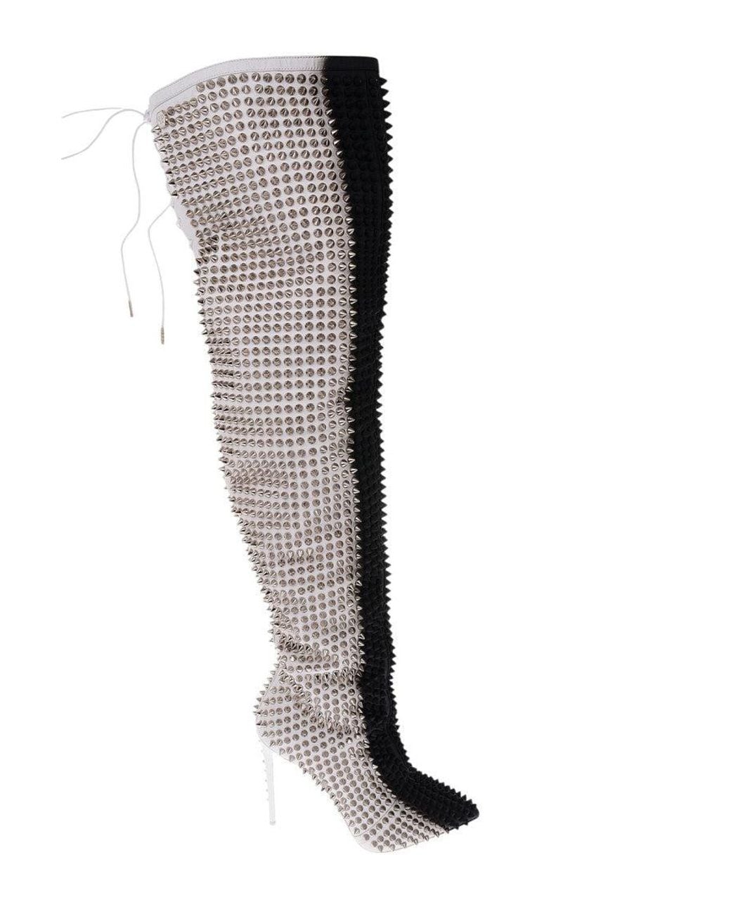 Philipp Plein Black Over-The-Knee Boots