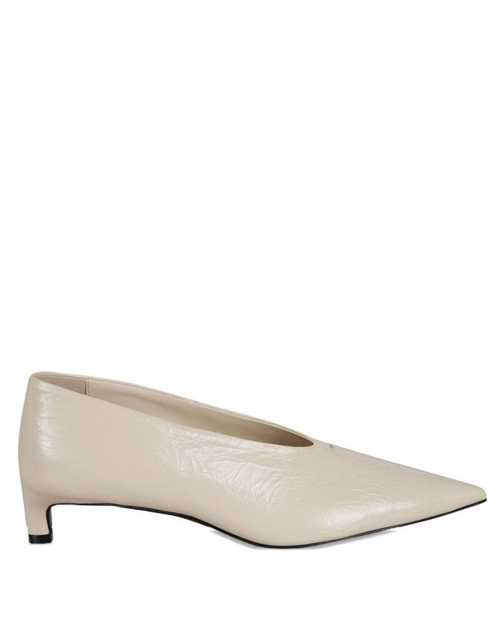 Jil Sander Natural Off Leather Pumps