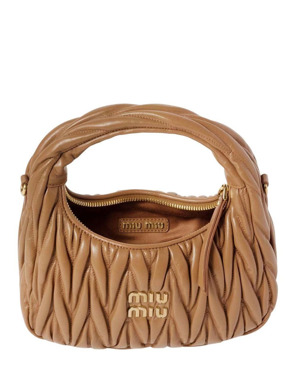 Miu Miu Brown Light Wander Small Hobo