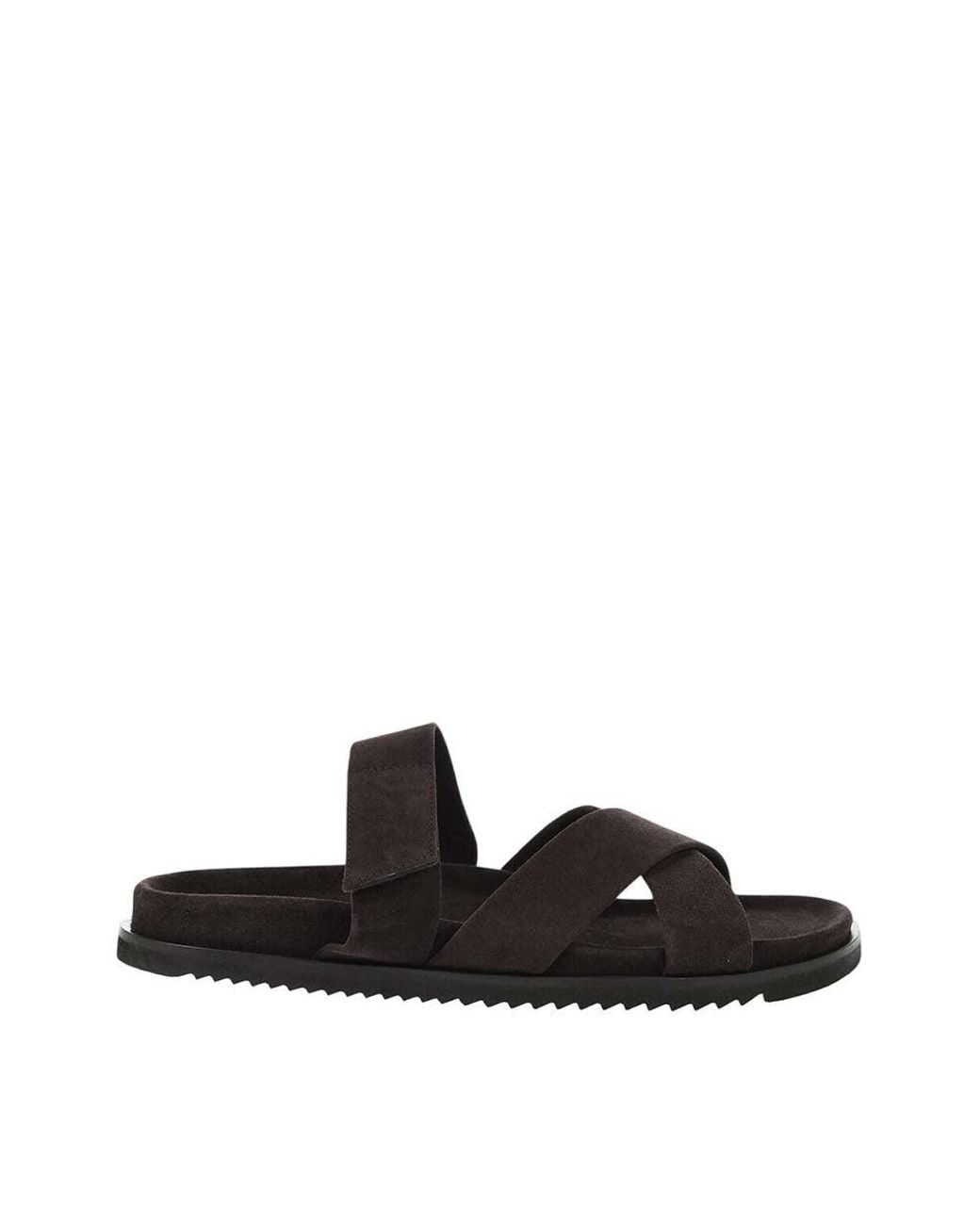 Corneliani Black Suede Sandals for men