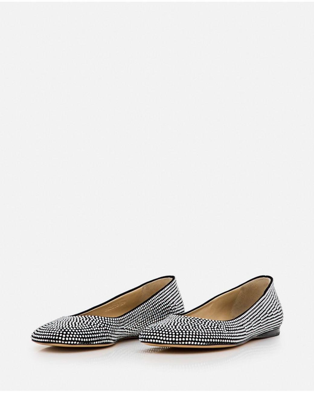 Loewe White Slip On Ballet Flats