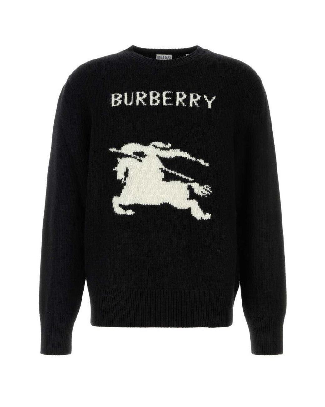 Burberry Black Wool Blend Sweater for men