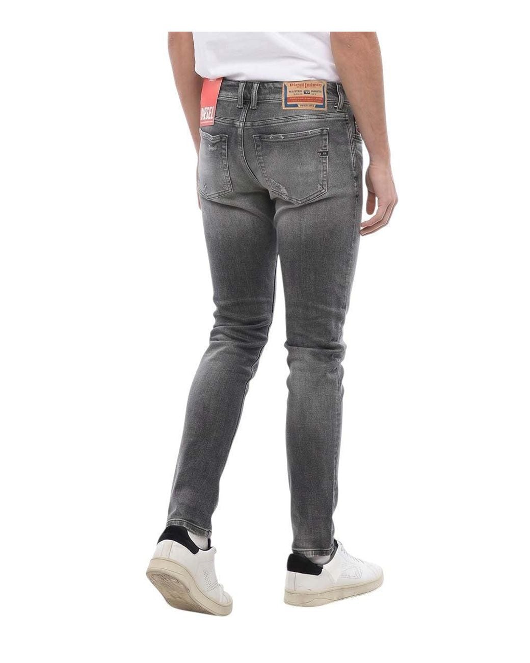 DIESEL Gray Low Rise Jeans for men