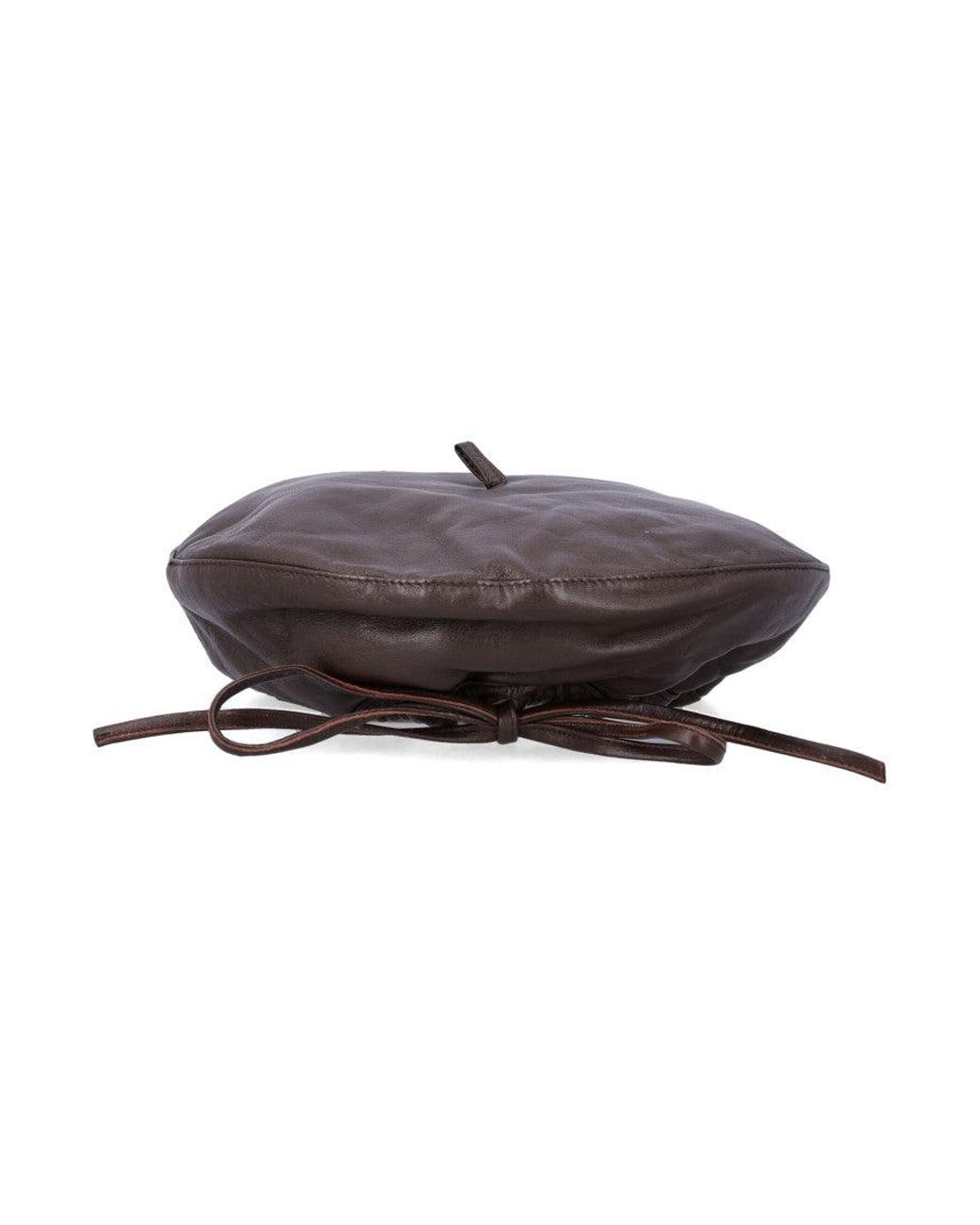 THE GARMENT Brown Solid Beret Hat