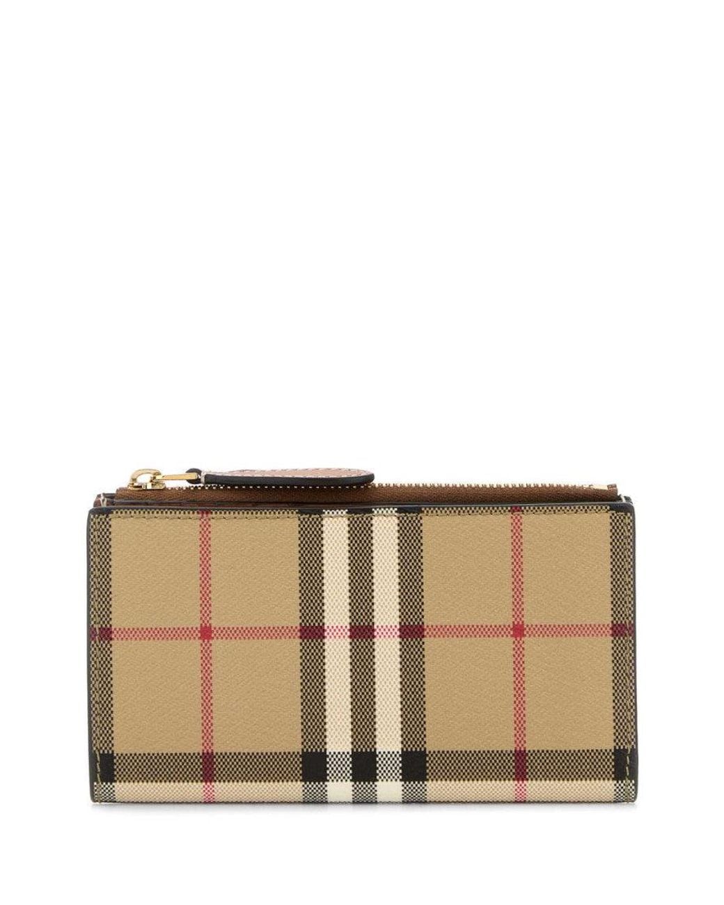 Burberry Brown Check Pattern Wallet