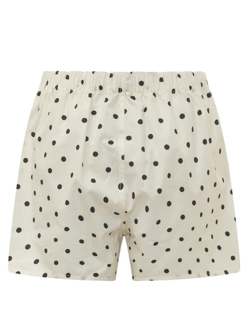 MSGM White Boxer Shorts With Vita Technology And Polka Dot Print