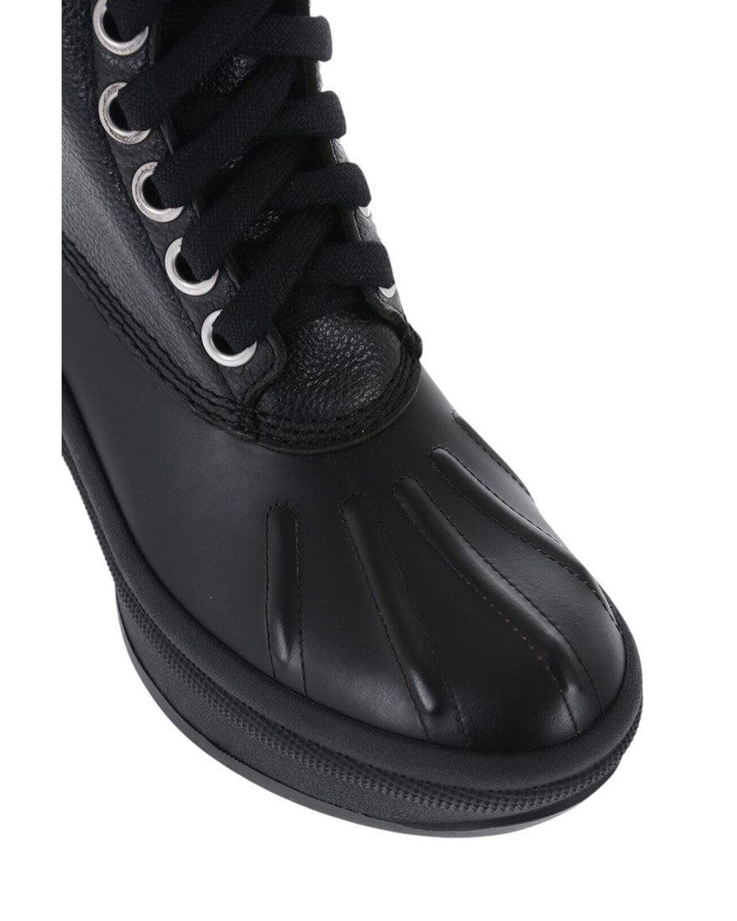 Jil Sander Black Lace Up Boots