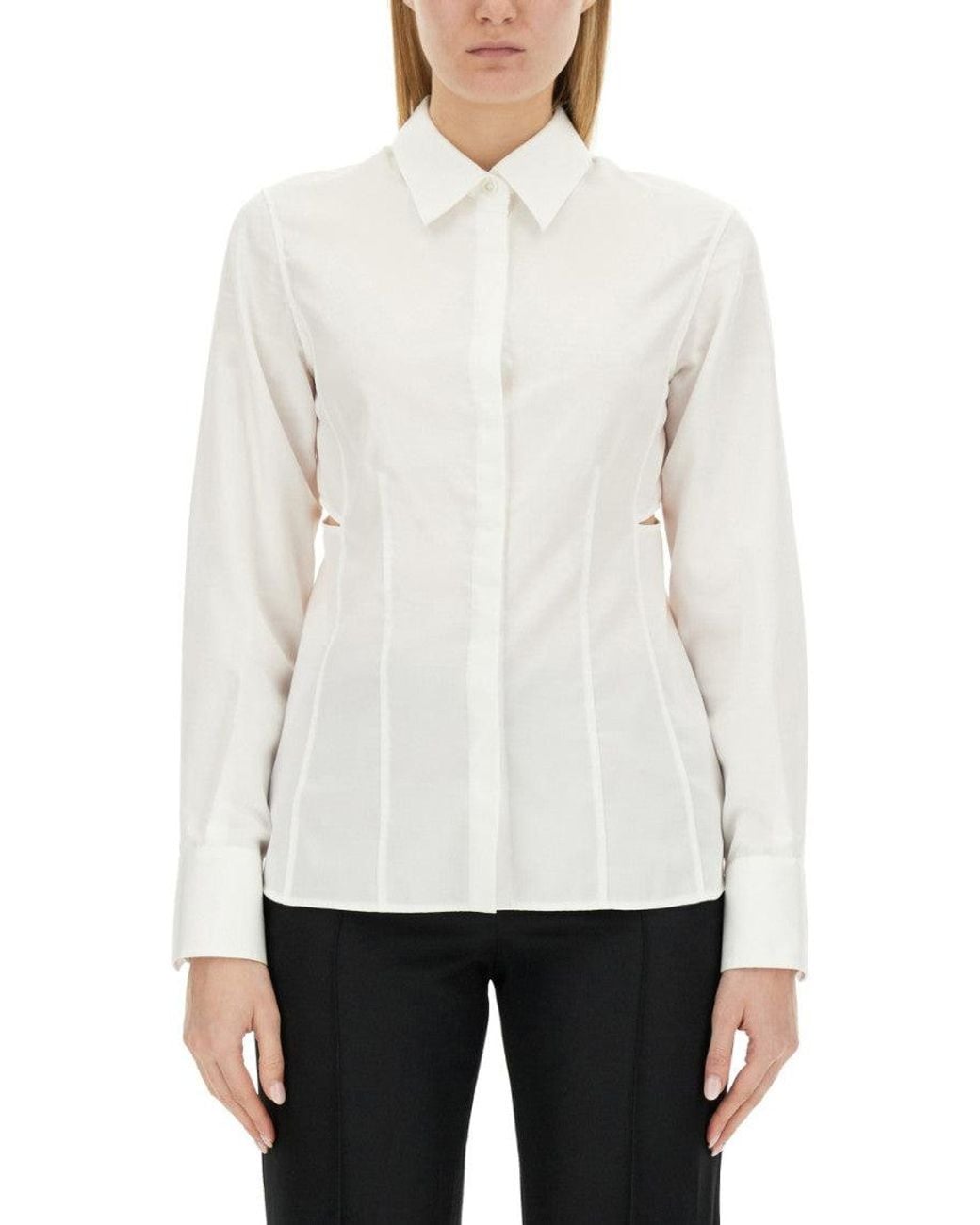Helmut Lang White Slim Solid Shirt