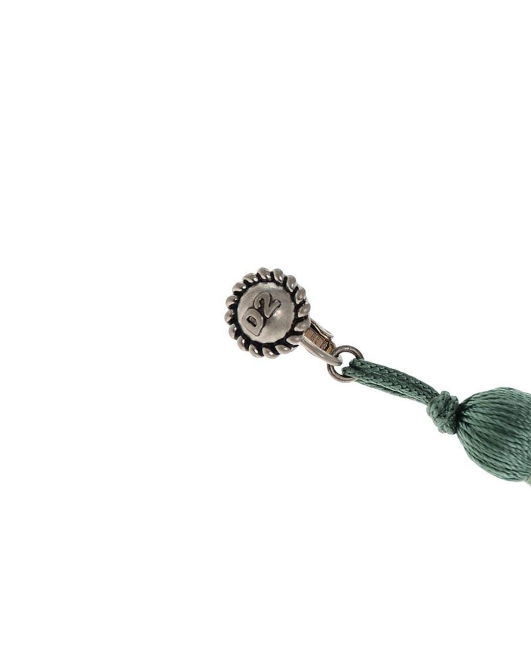 DSquared² Green Tassel Single Earring