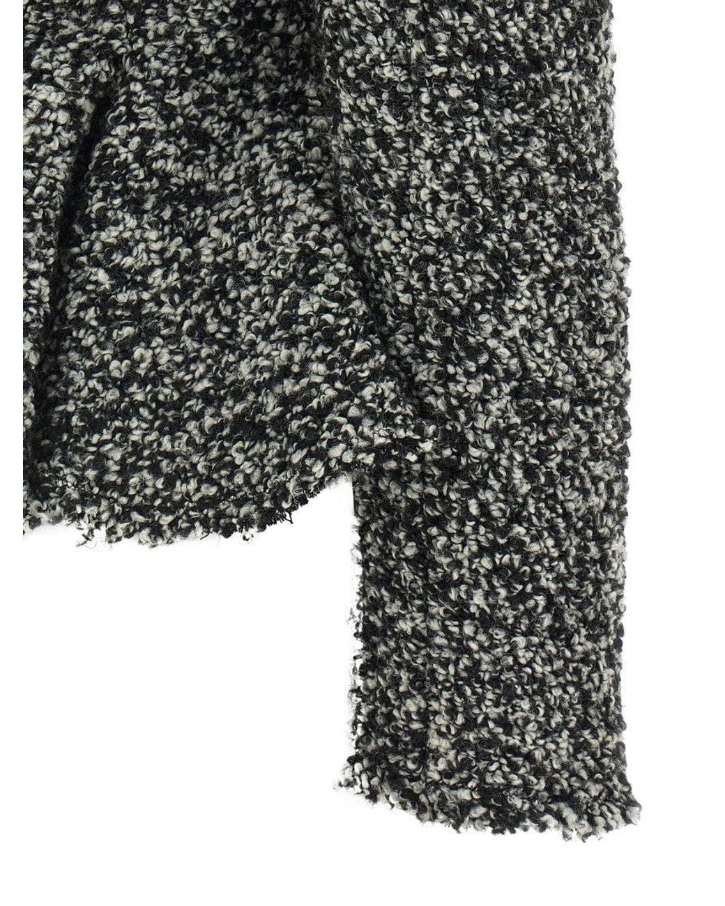 Alberta Ferretti Black Dark Mock Collar Jacket