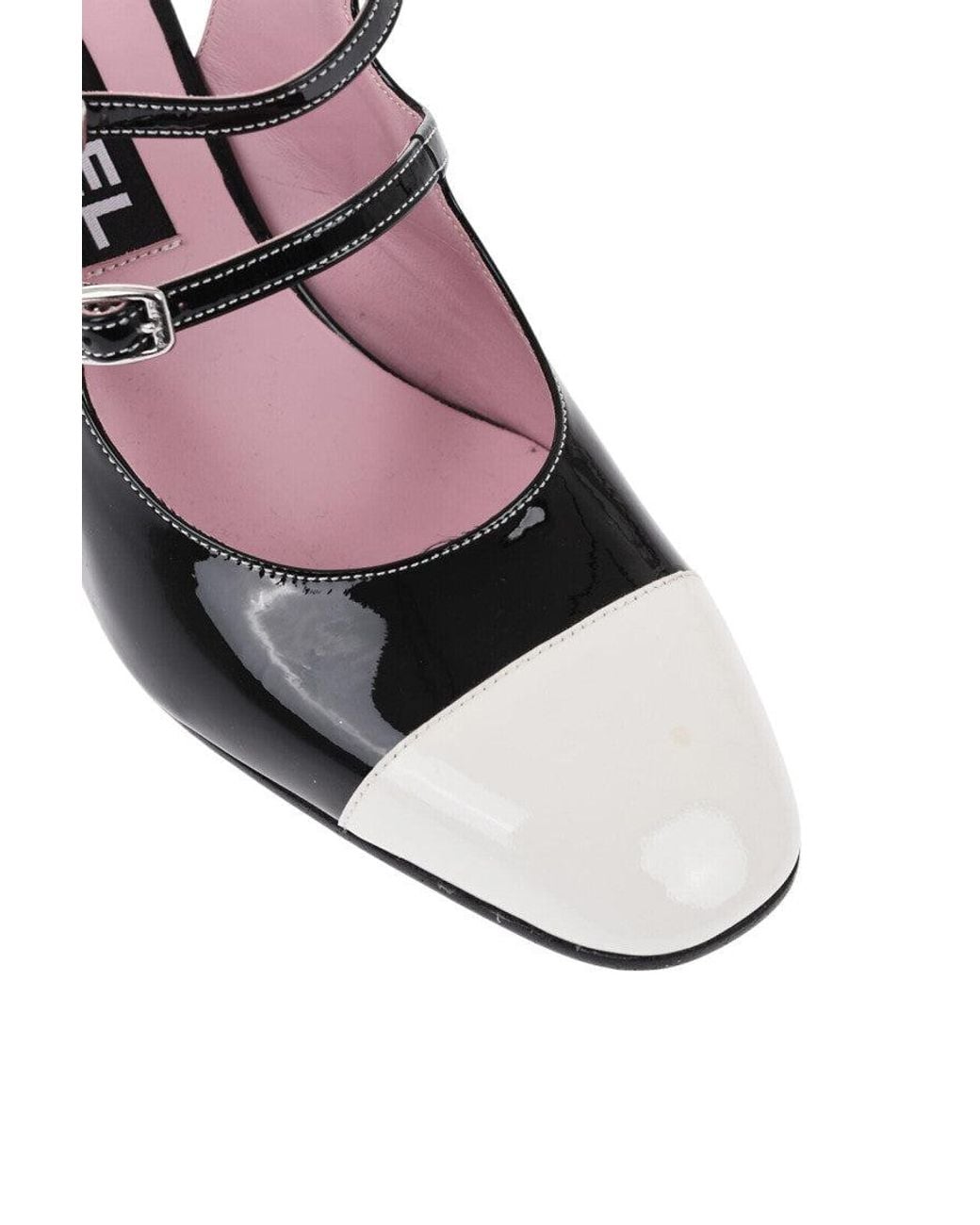 CAREL PARIS White Leather Slingback Pumps