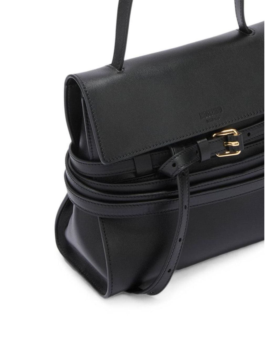 Moschino Black Tie Me Small Satchel