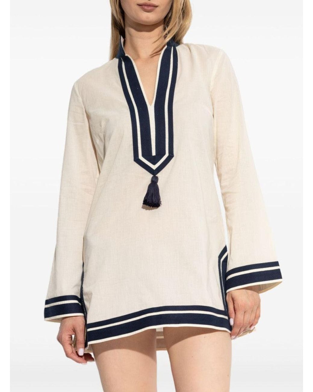 Tory Burch Natural Cotton Tunic Dress