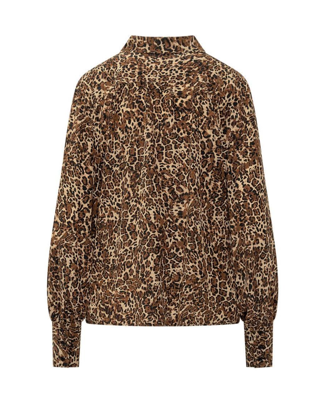 Isabel Marant Brown Relaxed Animal Print Shirt