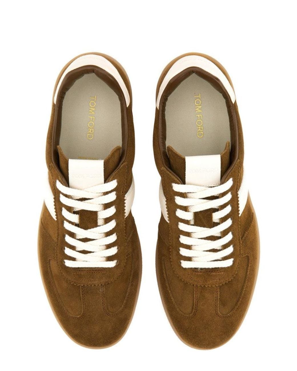 Tom Ford Brown Low-Top Suede Sneakers for men