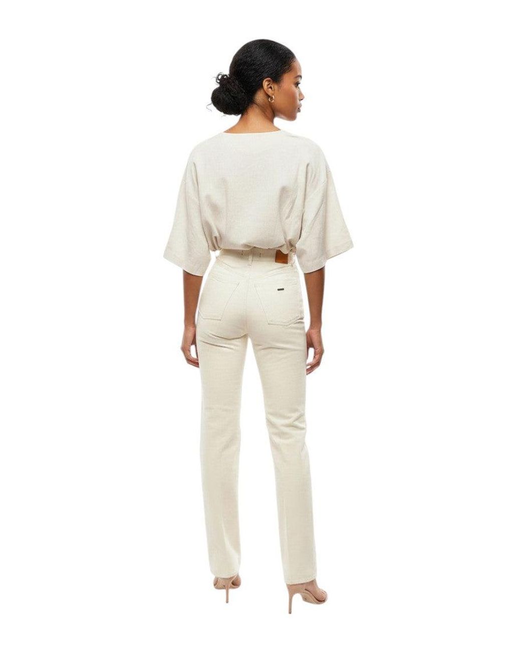 Made In Tomboy White Off High Rise Jeans