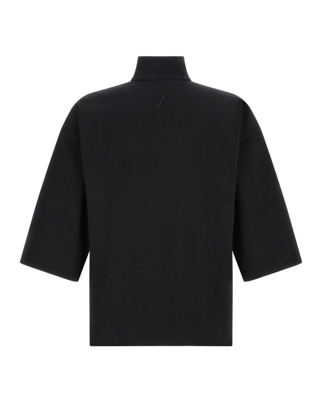 Thom Krom Blue Solid Mock Collar Sweatshirt for men