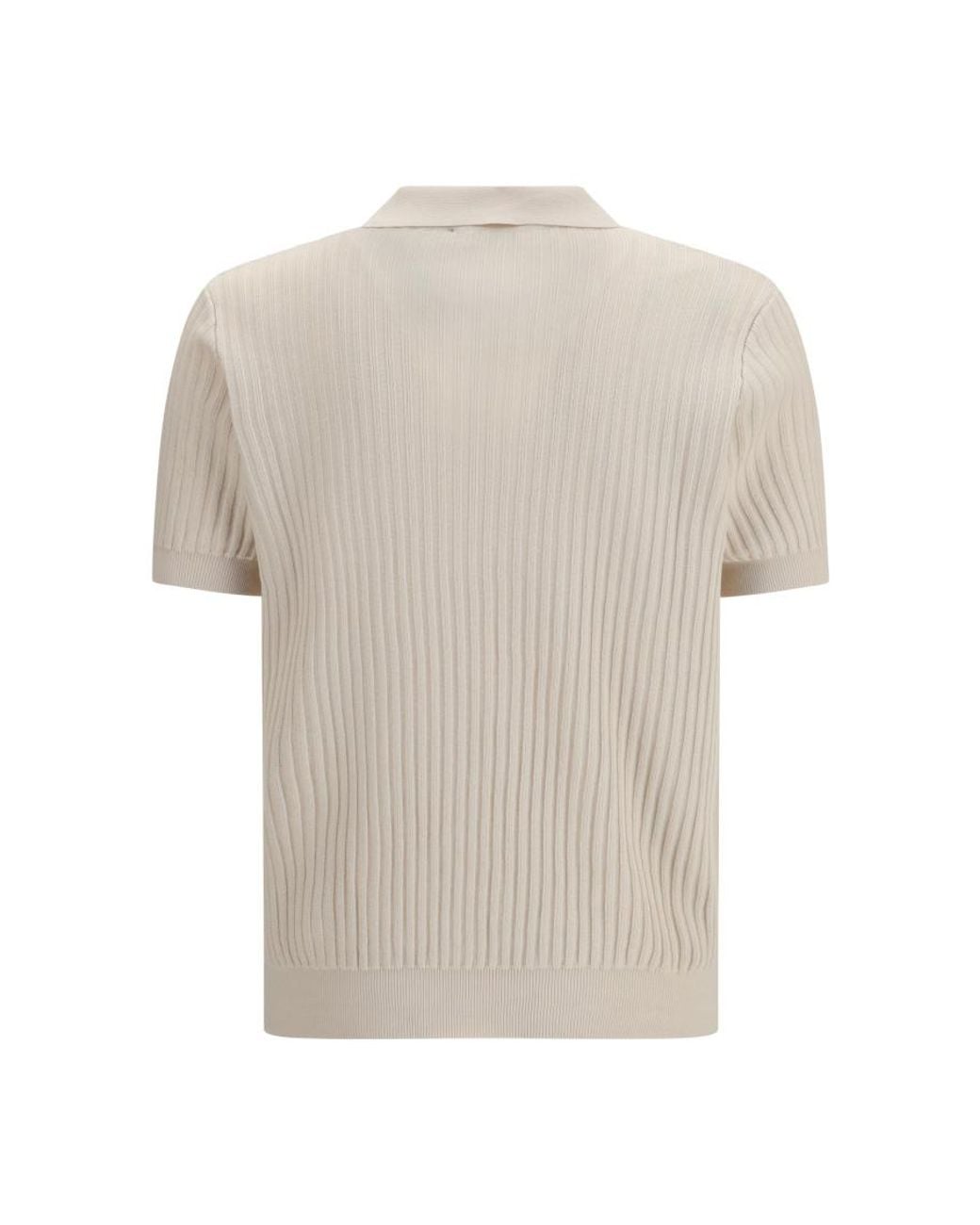 Roberto Collina White Textured Polo for men