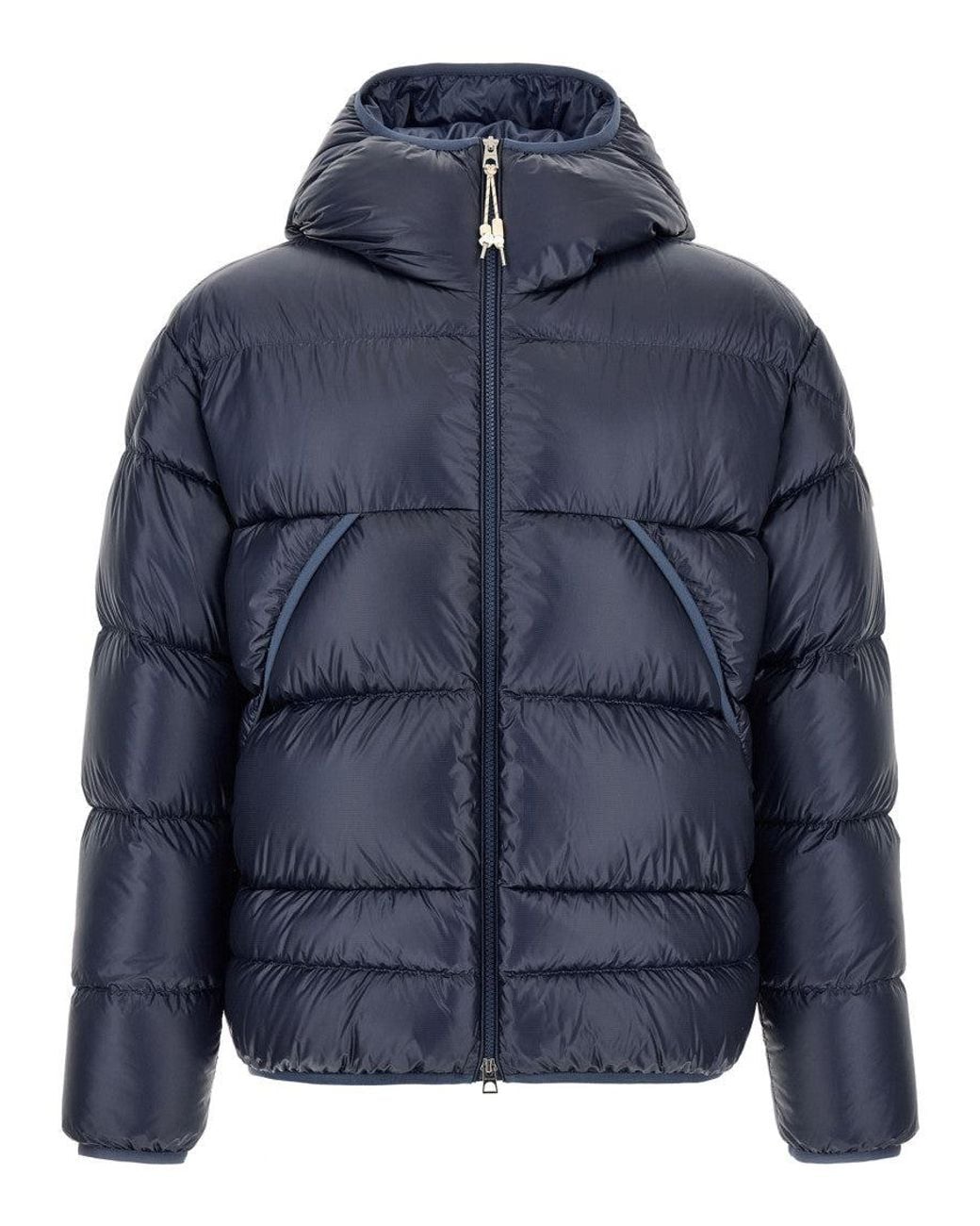 Moncler Blue Solid Hood Jacket