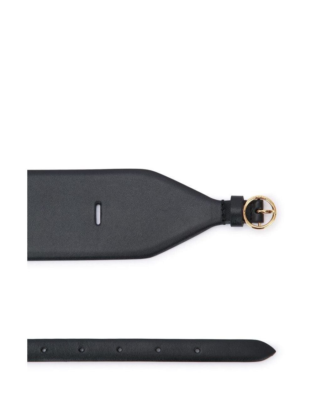 Alaïa Black Solid Buckle Belt
