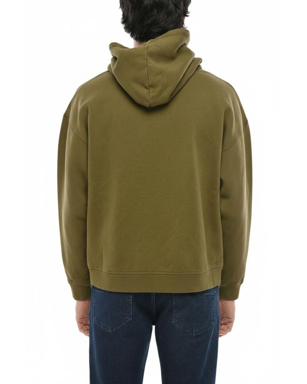 DSquared² Green Relaxed Solid Hoodie for men