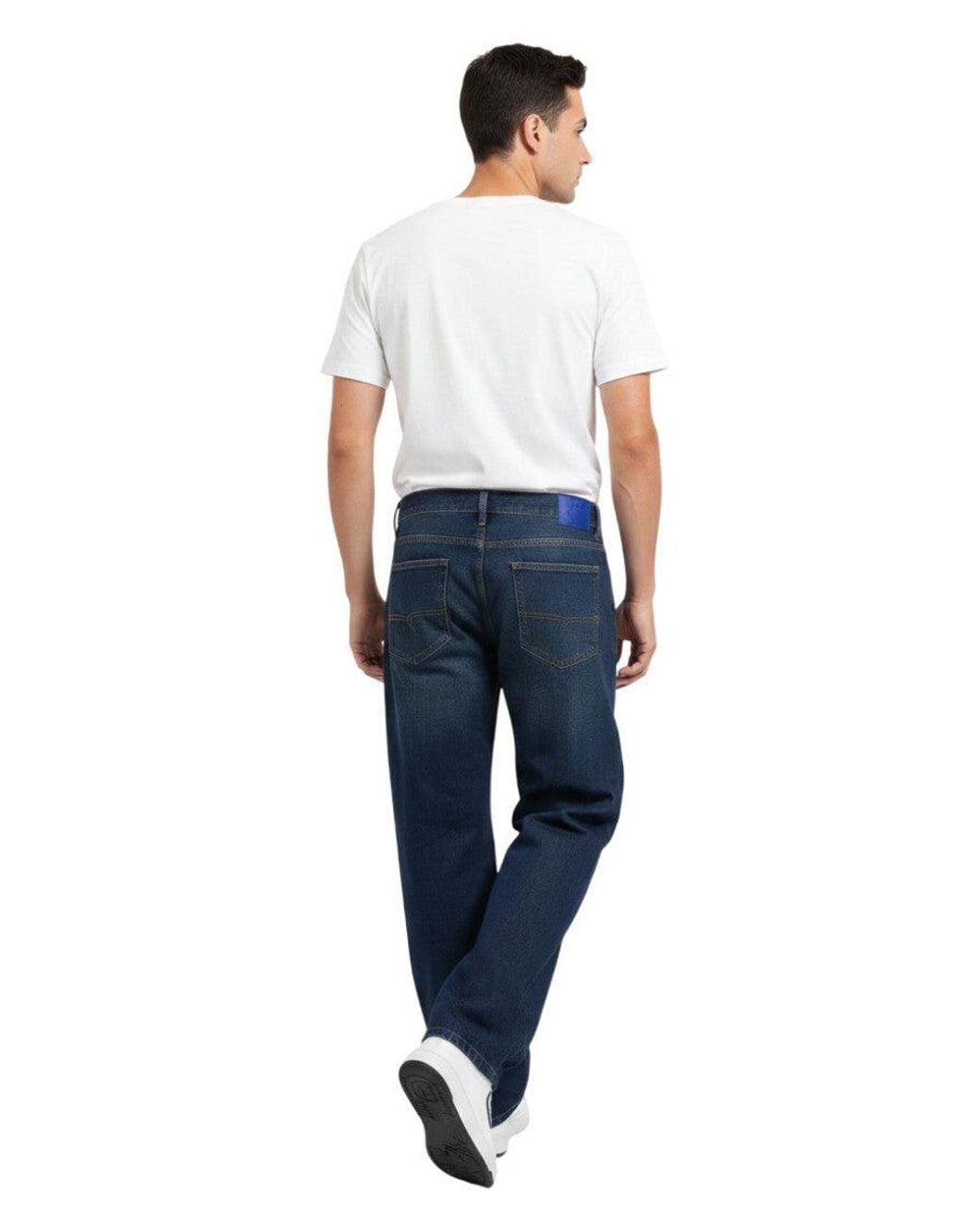 HUGO Blue Relaxed Mid Rise Jeans for men