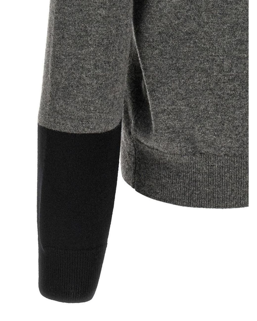 Comme des Garçons Gray Comme Des Garcons Shirt Color-Block Sweater for men