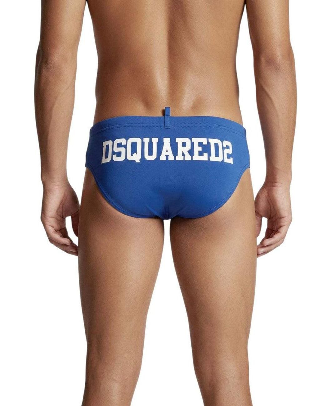DSquared² Blue Solid Swim Brief for men