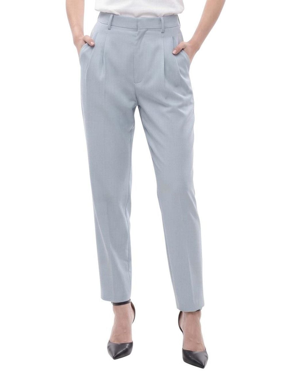 Stella McCartney Blue Sky Tapered Pleated Pant