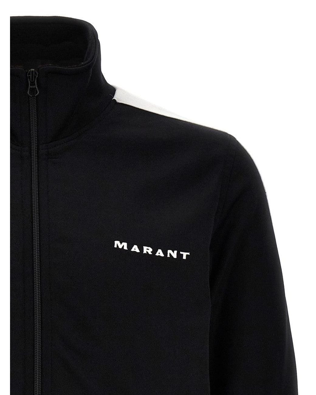 Isabel Marant Black Logo Embroidery Sweatshirt for men