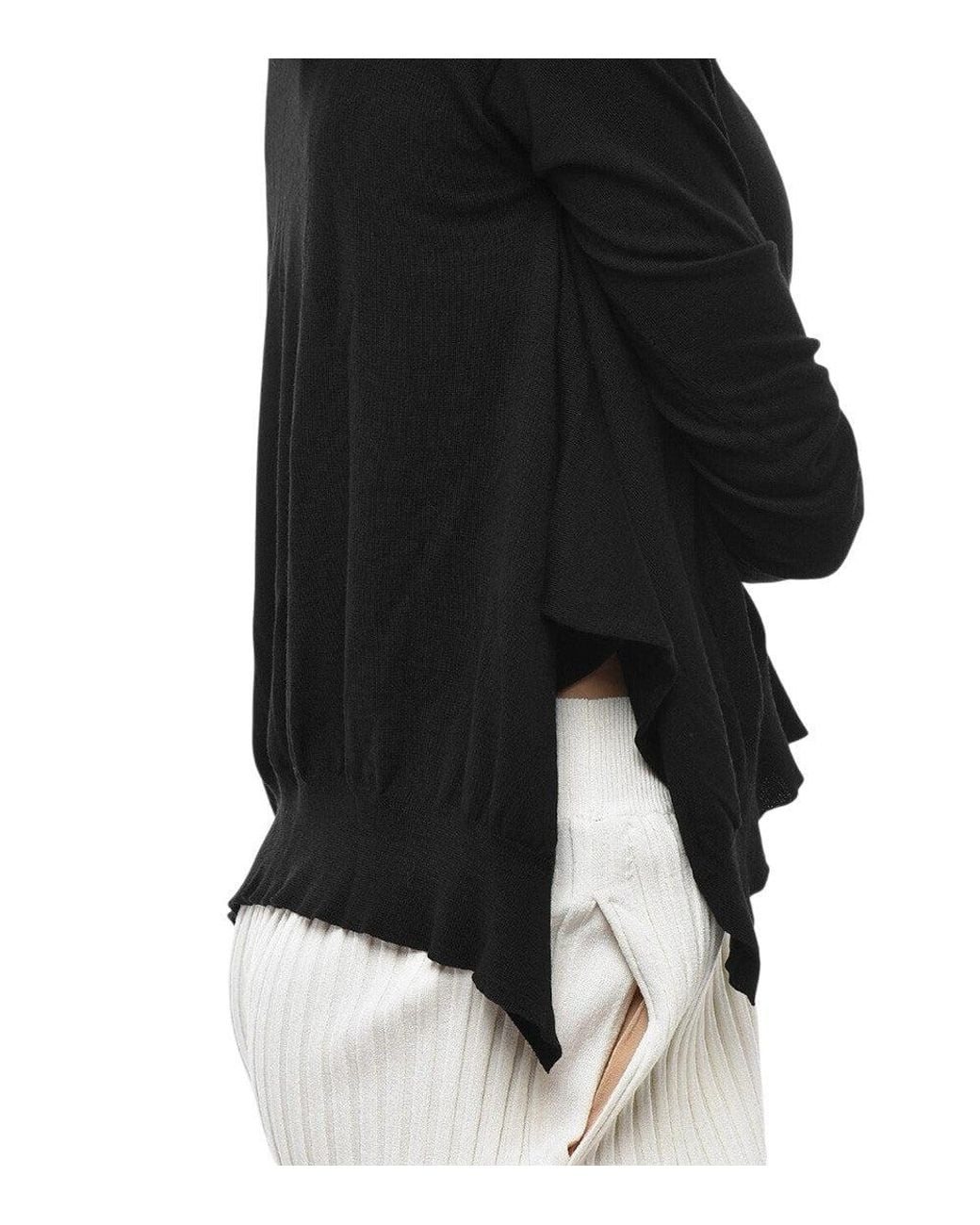 Stella McCartney Black Solid Crew Neck Sweater