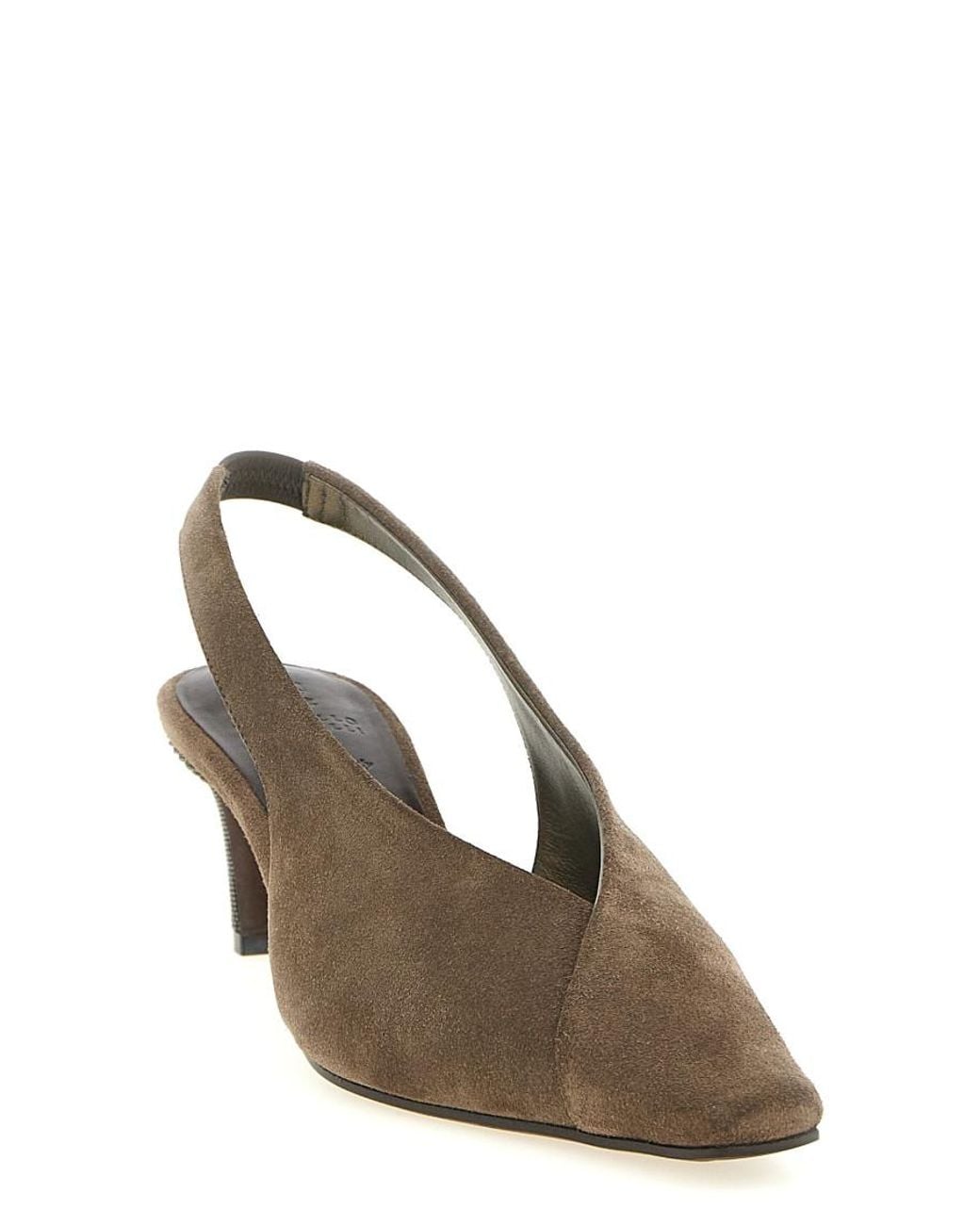 Brunello Cucinelli Brown 'City' Slingback