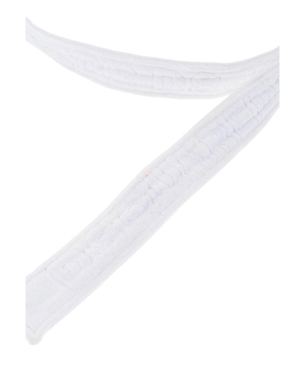 DSquared² White Twin Beach Solid Adjustable Belt