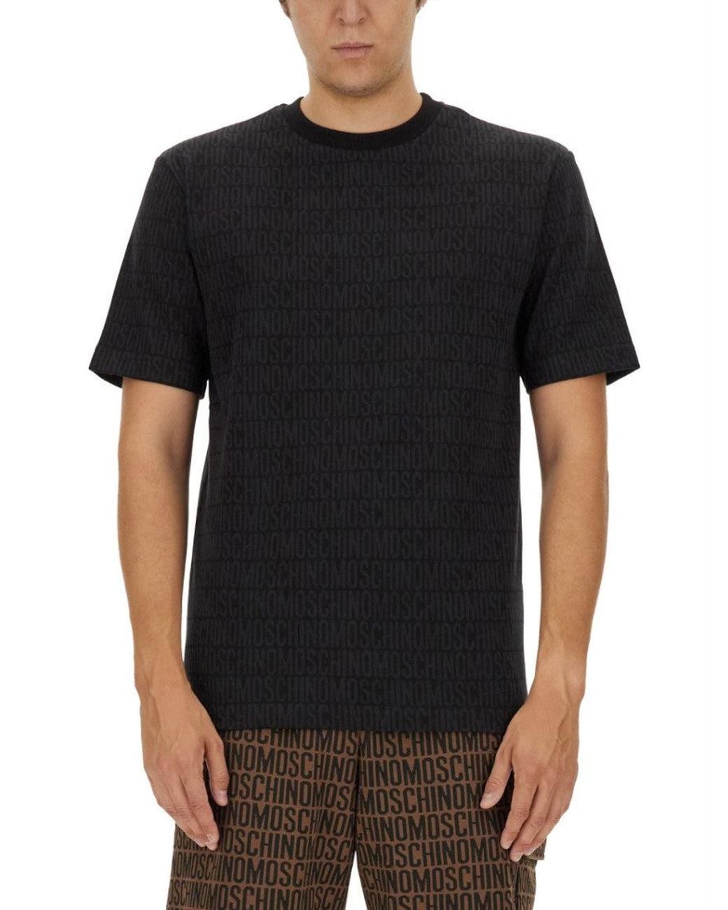 Moschino Black Crew Neck T-Shirt for men