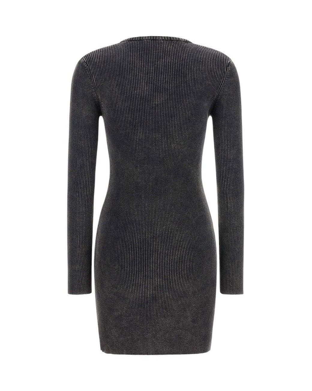DIESEL Blue Round Neck Mini Dress