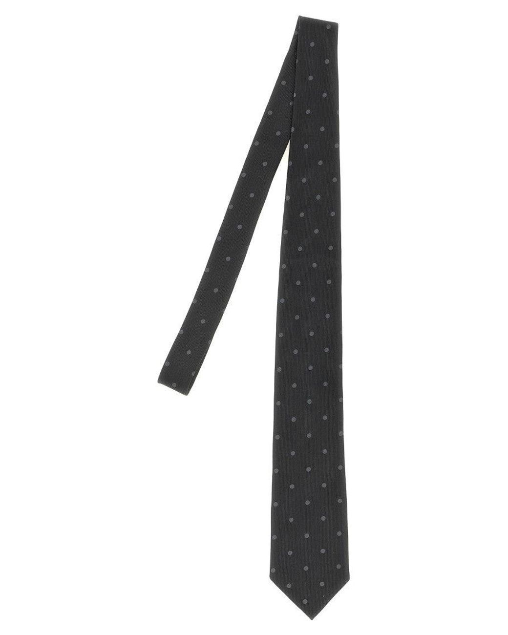 Tom Ford Black Polka Dot Tie for men