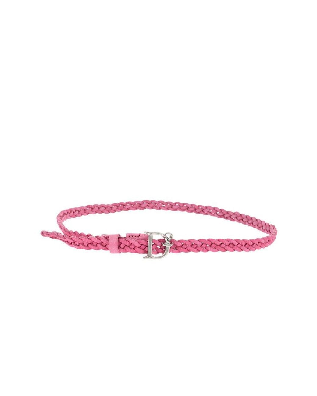 DSquared² Pink Braided Belt