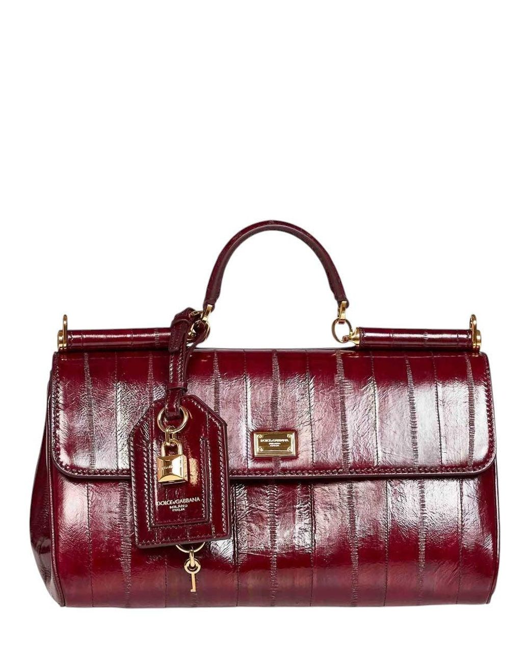 Dolce & Gabbana Red Cherry My Sicily Medium Satchel