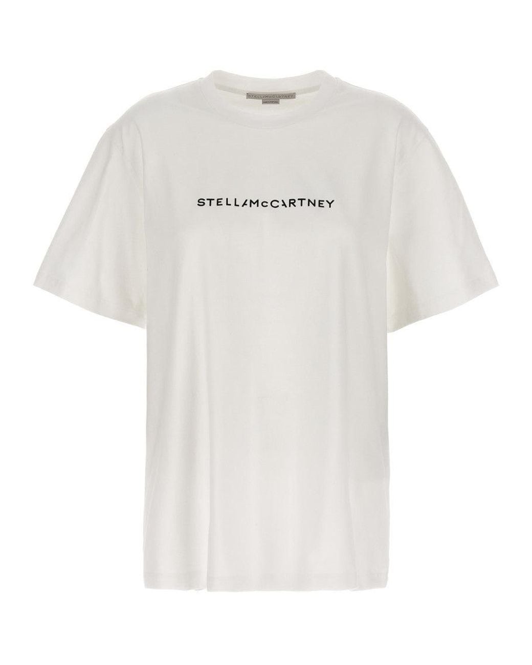 Stella McCartney White Crew Neck Logo T-Shirt