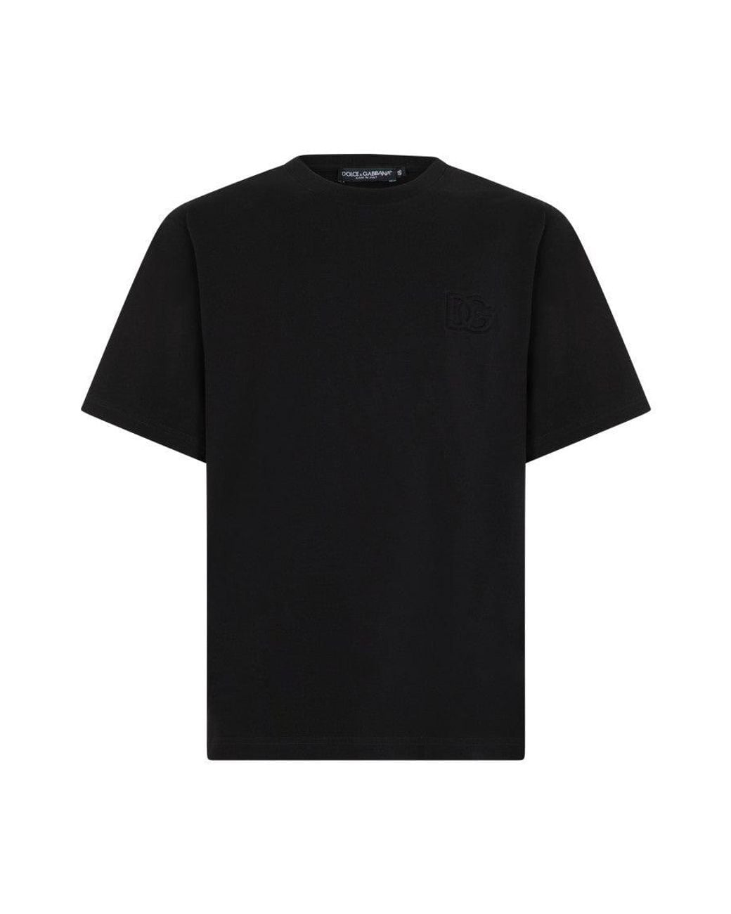 Dolce & Gabbana Black Logo Regular T-Shirt for men